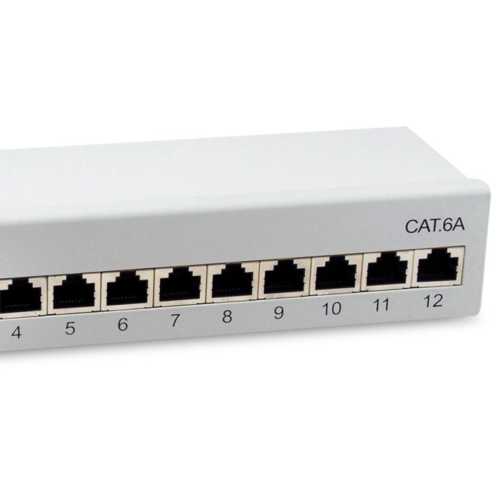 Equip Patchpanel 12x RJ45 Cat6A FTP 1HE Premium hellgrau 3