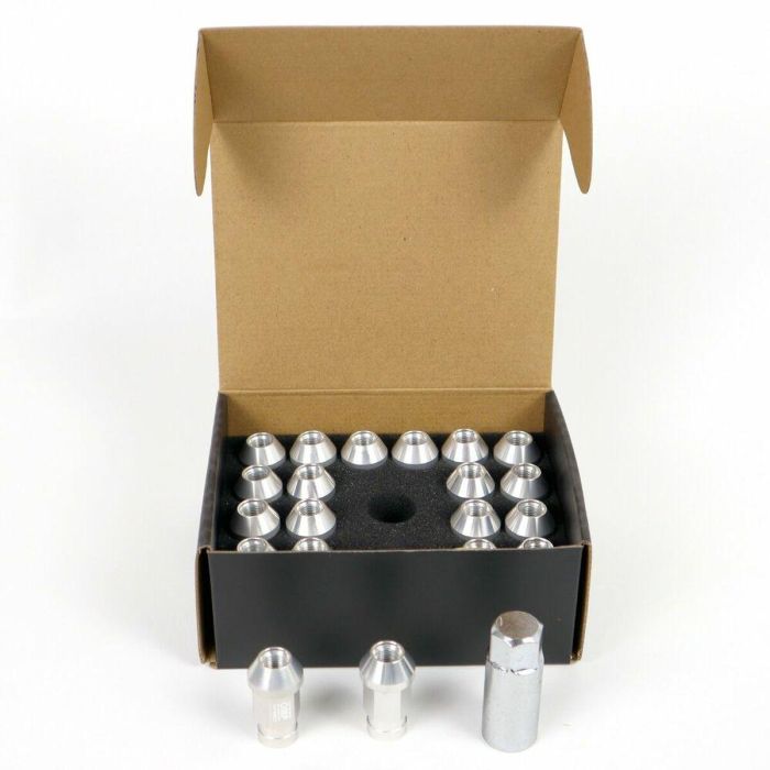 Set Tuercas OMP 7075 40 mm M12 x 1,50 20 uds Plata 1 Set Tuercas OMP 7075 40 mm M12 x 1,50 20 uds Plata 1