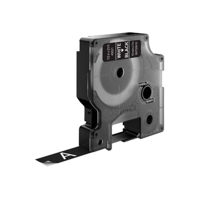 Cinta Laminada para Rotuladoras Dymo D1 45021 12 mm LabelManager™ Blanco Negro (5 Unidades) 1 Cinta Laminada para Rotuladoras Dymo D1 45021 12 mm LabelManager™ Blanco Negro (5 Unidades) 1