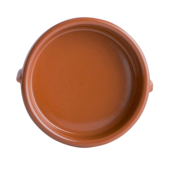 Cazuela de Barro Cerámica Barro Clásico 30 cm - Apta para Vitrocerámica, Eléctrica, Inducción y Gas, Marrón (3 Unidades)