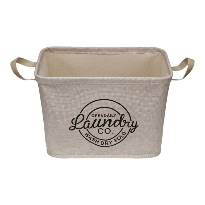 Cesto para la Ropa Sucia Versa Crema Poliéster PVC Metal EVA 38 x 25 x 26 cm 1 Cesto para la Ropa Sucia Versa Crema Poliéster PVC Metal EVA 38 x 25 x 26 cm 1