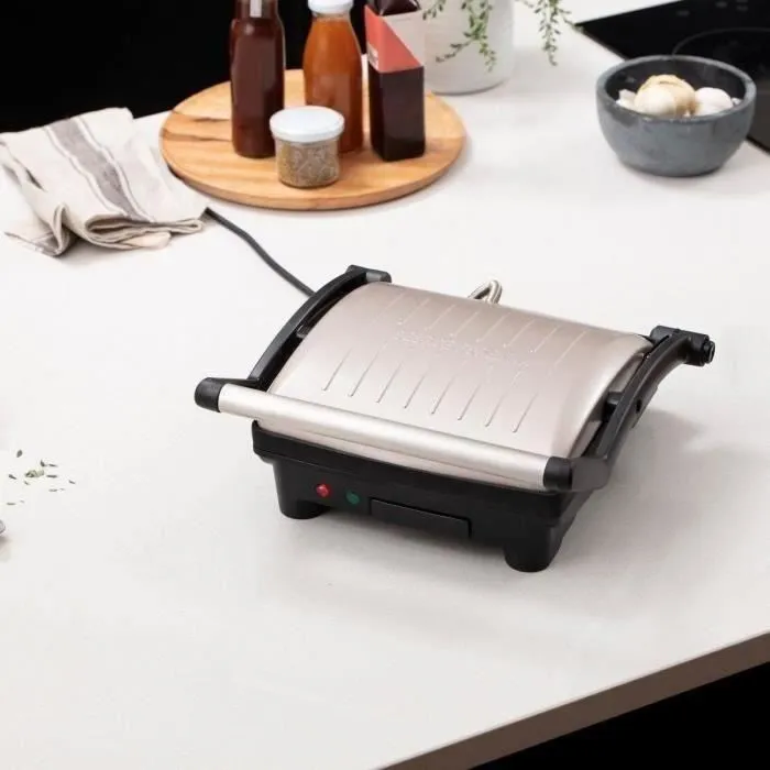 Russell Hobbs 26250-56 Flexe Grill 180° George Foreman 2 en 1 Grill y Plancha 1800W Acero Inoxidable Diseño Premium Almacenamiento Práctico 1