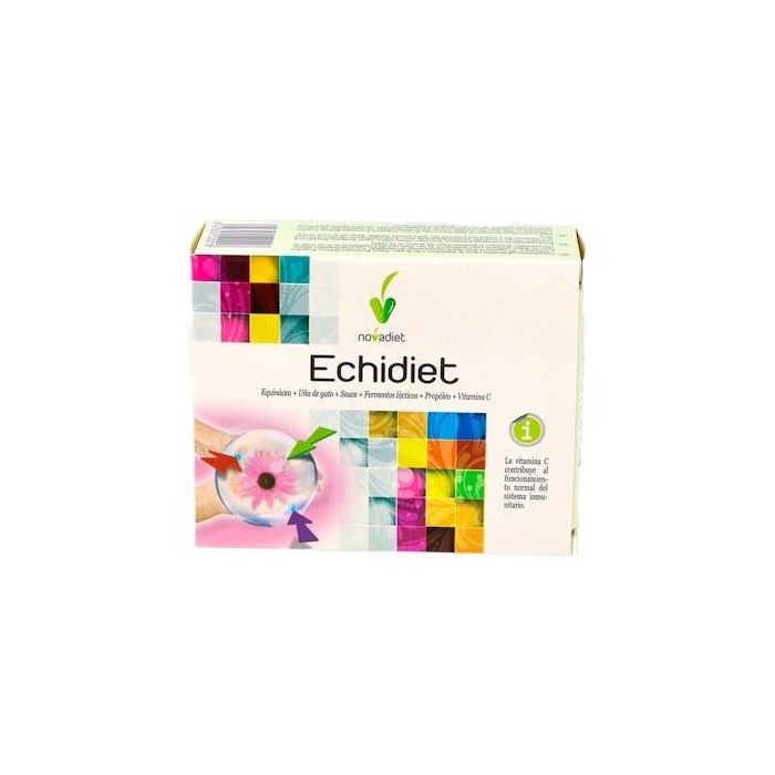 NOVADIET Echidiet Fermentos Lácticos Propóleo Equinácea Vitamina C, Suplemento Sistema Inmune 60 Cápsulas