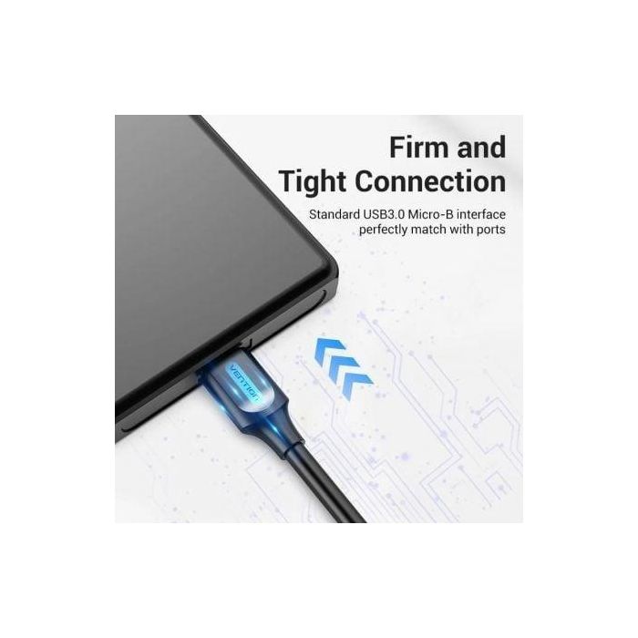 Cable USB 3.0 Vention CQPBF/ USB Macho - MicroUSB Macho/ USB 2.0 Macho/ 5Gbps/ 1m/ Negro 2 Cable USB 3.0 Vention CQPBF/ USB Macho - MicroUSB Macho/ USB 2.0 Macho/ 5Gbps/ 1m/ Negro 2