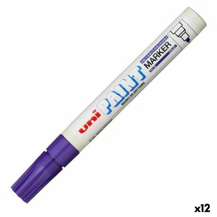 Rotulador permanente Uni-Ball Paint Marker PX-20 Violeta 12 Unidades Rotulador permanente Uni-Ball Paint Marker PX-20 Violeta 12 Unidades