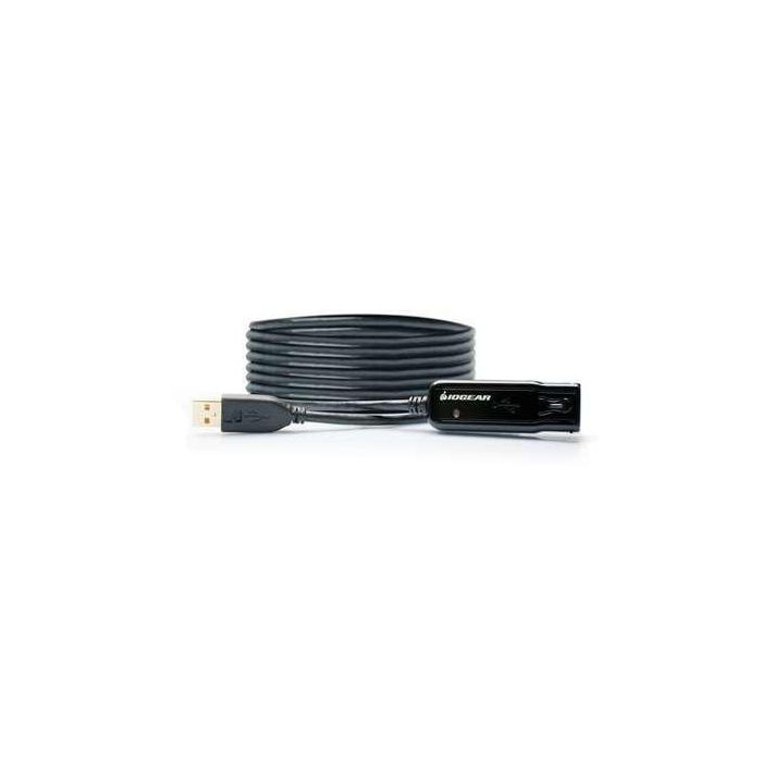 IOGEAR Cable Extensión USB 2.0 Booster Activo 39ft (11.8m) - Amplifica Señal hasta 480Mbps - Conecta Impresoras y Dispositivos
