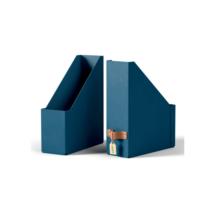 Pack 2 Revisteros de Cartón Color Azul Leitz 24710068 0 Pack 2 Revisteros de Cartón Color Azul Leitz 24710068 0