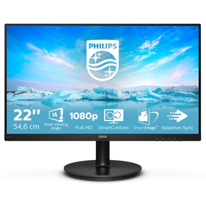 Monitor Philips V-Line 221V8 21.5"/ Full HD/ Negro