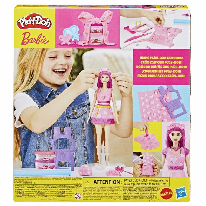 Juego de Plastilina Play-Doh Barbie Hearts & Hair Multicolor 11 Juego de Plastilina Play-Doh Barbie Hearts & Hair Multicolor 11