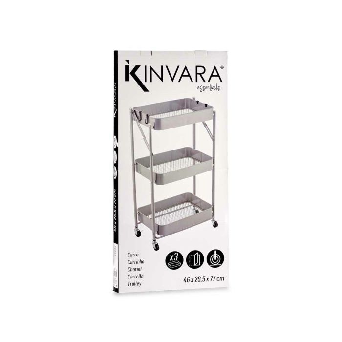 Carrito Verdulero Kinvara B1148I-TJ Gris Acero Plástico 29,5 x 78,5 x 45,5 cm 3 Carrito Verdulero Kinvara B1148I-TJ Gris Acero Plástico 29,5 x 78,5 x 45,5 cm 3
