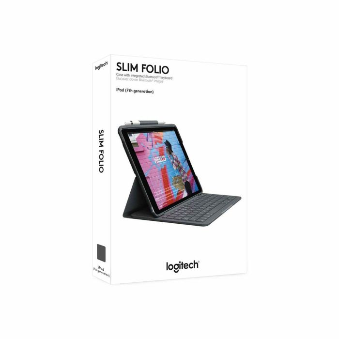Logitech Funda Con Teclado Slim Folio para iPad - Teclado Bluetooth, Protección Completa, Modos de Escritura y Visualización 1 Logitech Funda Con Teclado Slim Folio para iPad - Teclado Bluetooth, Protección Completa, Modos de Escritura y Visualización 1
