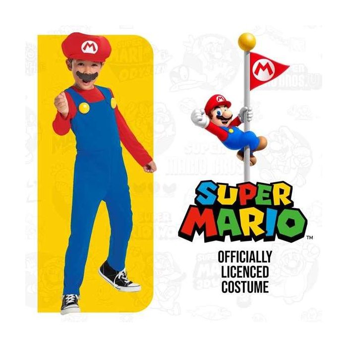 Disfraz infantil nintendo super mario de lujo talla. 4-6 años