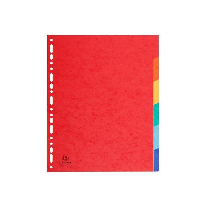 Separadores Exacompta Cartulina Lustrada A4+ 225Gr 6 Pestañas 11 Taladros