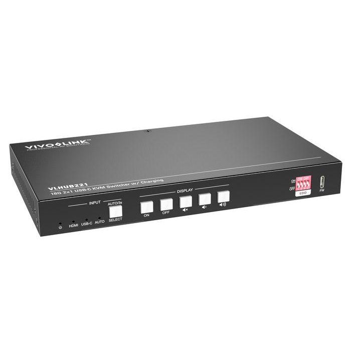 Vivolink HUB + Conmutador 2x1 Sala de Reuniones 4K HDMI USB-C USB3.0 CEC 3