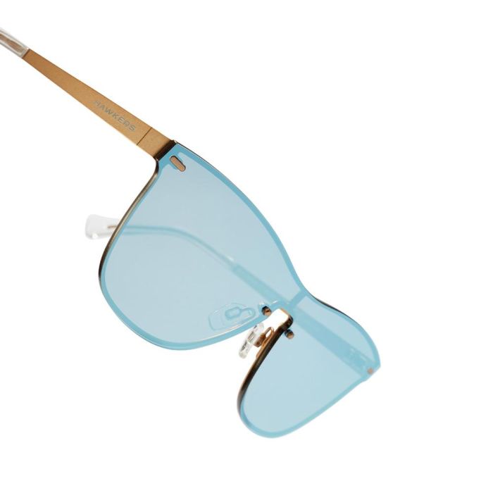 Hawkers ONE VENM METAL Gafas de Sol para adultos unisex, montura dorada, cristal azul