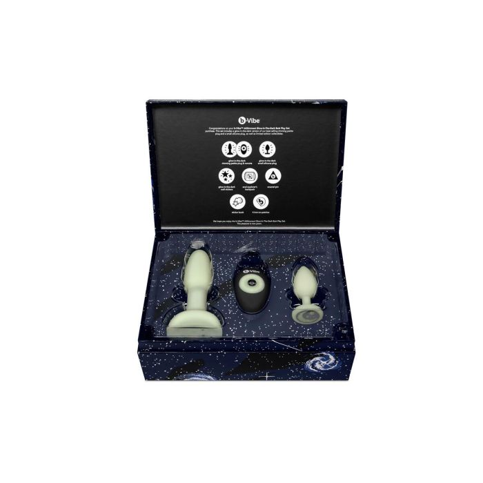 Set Erótico Anal Training B-Vibe ASStronaut Glow-in-the-Dark Verde 1