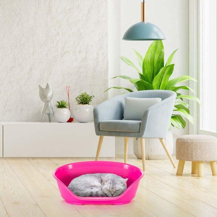 FERPLAST Basket Siesta Deluxe 2 - 49x36x17.5 cm - Fucsia - Para perros y gatos 1 FERPLAST Basket Siesta Deluxe 2 - 49x36x17.5 cm - Fucsia - Para perros y gatos 1