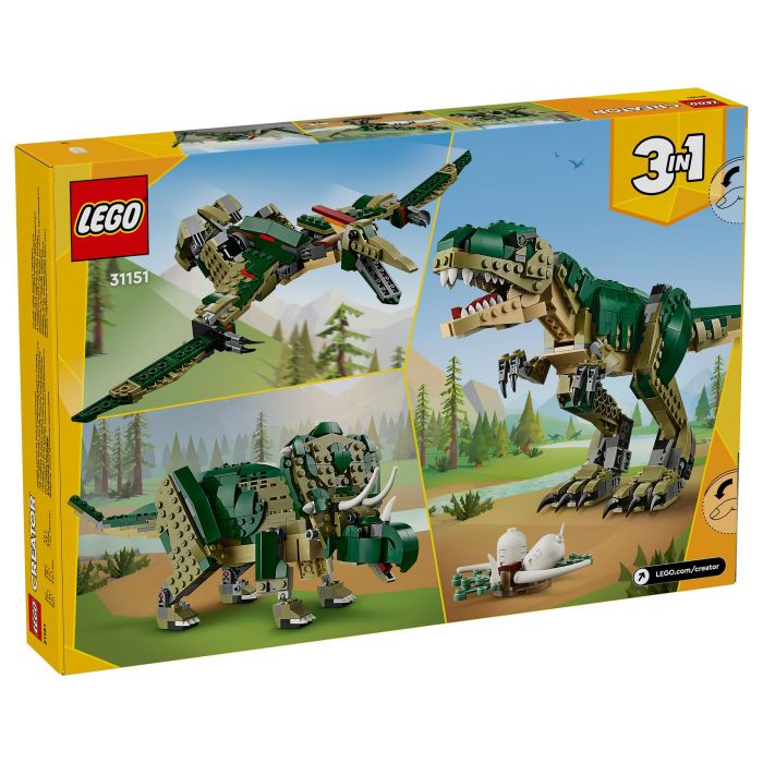 Lego 31151 T-Rex 3 en 1: Dinosaurio de juguete Triceratops o Pterodáctilo 2 Lego 31151 T-Rex 3 en 1: Dinosaurio de juguete Triceratops o Pterodáctilo 2