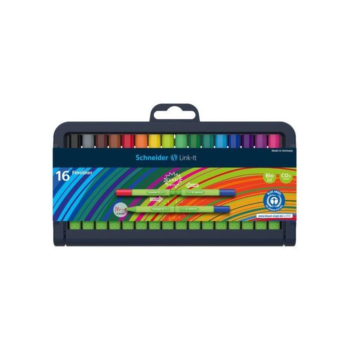 Rotulador Fibra Schneider Link-It 0,4 Modular Surtido Estuche De 16