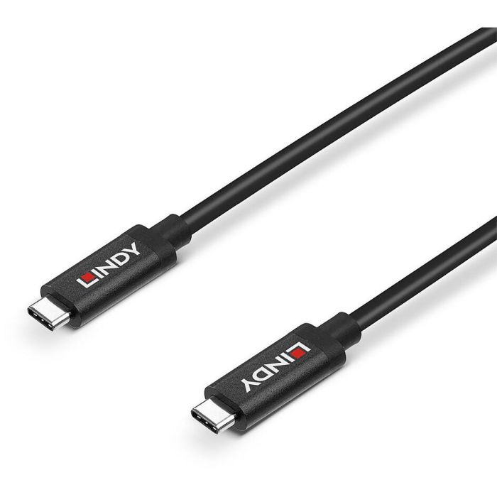 Lindy Cable Activo USB 3.2 Gen 2 3m USB-C a USB-C 10Gbps con DisplayPort 1.4 Alt Mode, 60W PD, 4K 60Hz, Thunderbolt 3/4 4