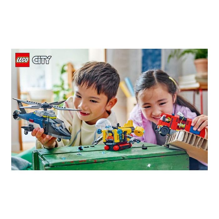 LEGO 60462 Helicóptero, Cami3n Bomberos Y Submarino