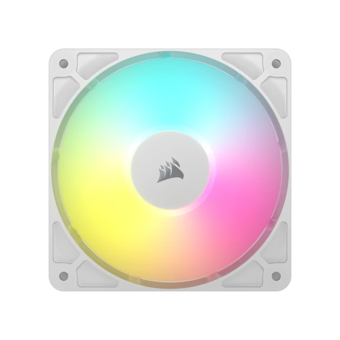 CORSAIR RS120 Ventilador ARGB 120mm Blanco para PC - Refrigeración de Alto Rendimiento, Flujo de Aire y Luz ARGB 1