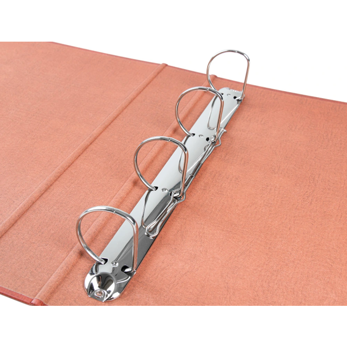 Liderpapel Carpeta de 4 anillas 40mm folio carton cuero forrado compresor plastico 9