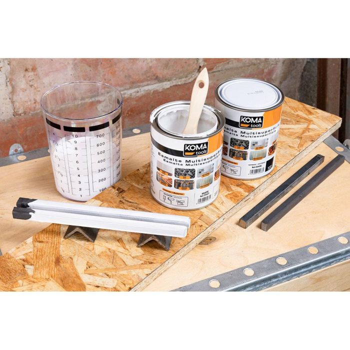 Koma Tools Esmalte al Agua Multisuperficies Negro Brillo 750ml Interior/Exterior Lavable, Secado Rápido 30-60min 1
