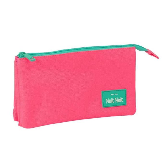 Bolso Escolar Portatodo Safta Triple Nait Nait Rosa Fluor 120x220x30 mm Bolso Escolar Portatodo Safta Triple Nait Nait Rosa Fluor 120x220x30 mm
