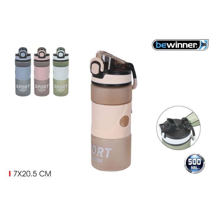 Bewinner Botella Deportiva Agua 500 ml, Ideal para Deportes (12 Unidades) 0 Bewinner Botella Deportiva Agua 500 ml, Ideal para Deportes (12 Unidades) 0