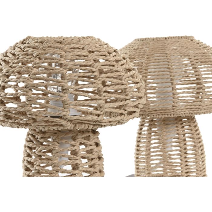 Lampara Sobremesa Tropical DKD Home Decor Marron 18 x 18 x 18 cm (4 Unidades) 2 Lampara Sobremesa Tropical DKD Home Decor Marron 18 x 18 x 18 cm (4 Unidades) 2
