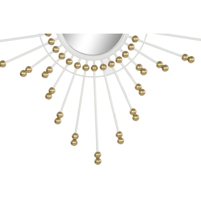 Espejo de pared Home ESPRIT Blanco Dorado 80 x 2,5 x 80 cm 1