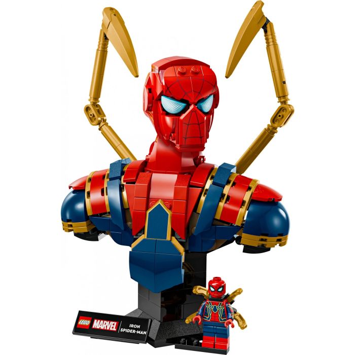 LEGO 76326 Busto de Iron Spider-Man Marvel para Construir y Exponer - Set Coleccionable para Adultos +18 años 1