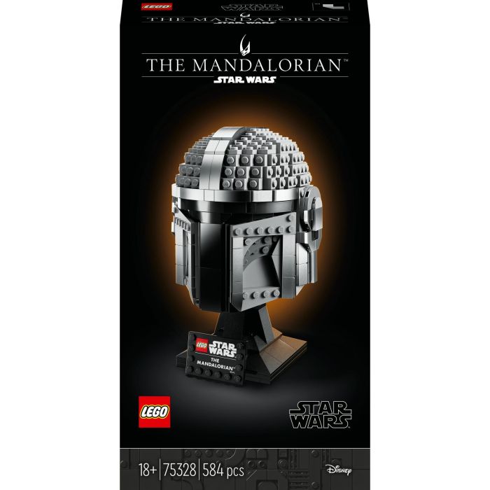 LEGO 75328 Star Wars The Mandalorian Helmet Kit de Modelo Coleccionable para Construir, Decorar y Regalar para Adultos