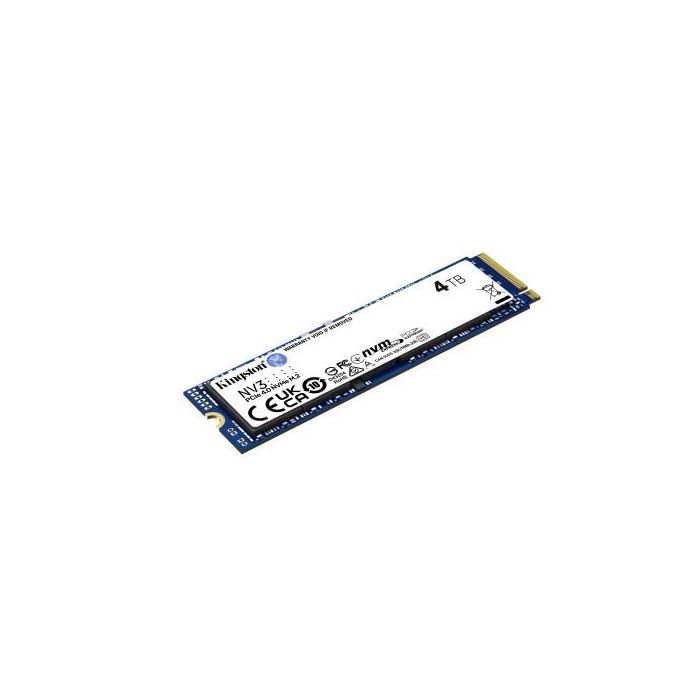 Kingston SNV3S/4000G Disco SSD NV3 4TB M.2 2280 PCIe 4.0 NVMe hasta 6000/5000 MB/s, ideal para portátiles y PCs compactos Kingston SNV3S/4000G Disco SSD NV3 4TB M.2 2280 PCIe 4.0 NVMe hasta 6000/5000 MB/s, ideal para portátiles y PCs compactos