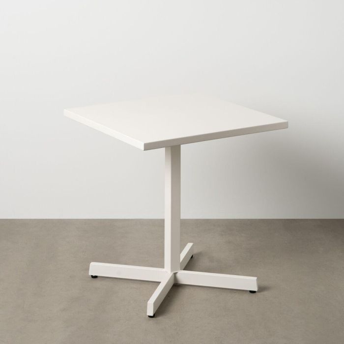 Mesa Auxiliar Plegable Blanco 70 x 70 x 74 cm 9