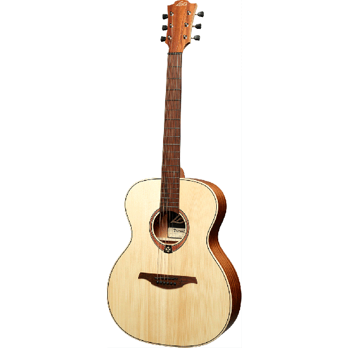 LAG Guitarra Acústica Lâg Auditorium Tramontane 70 - Natural, Folk, Abeto Engelmann Macizo, Caoba, Satinado 2