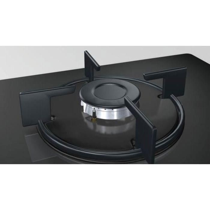 BOSCH POP6B6B10 Cocina de gas - 4 chimeneas - 7400W - L56 x D48cm - Revestimiento de vidrio templado - Negro 1