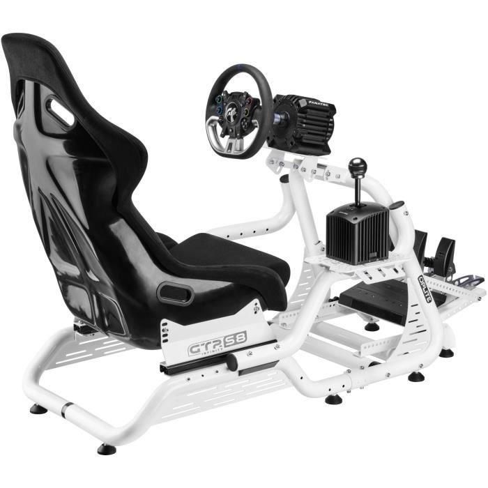 Soporte para simulación de vuelo y carreras - OPLITE - Para cabina Full Force GTR S8 - Blanco - Compatible con freno de mano, caja de cambios y joystick 5 Soporte para simulación de vuelo y carreras - OPLITE - Para cabina Full Force GTR S8 - Blanco - Compatible con freno de mano, caja de cambios y joystick 5