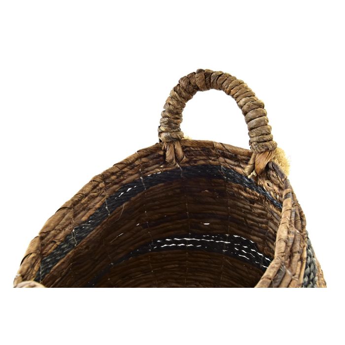 Cesta Colonial DKD Home Decor Marron Negro 31 x 33 x 31 cm Set de 2 2 Cesta Colonial DKD Home Decor Marron Negro 31 x 33 x 31 cm Set de 2 2