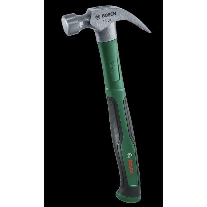 Bosch 4053423254389 Martillo de Garra 450g, Acero Carburo Duro, Extractor en V, Mango Suave, Baja Vibración Bosch 4053423254389 Martillo de Garra 450g, Acero Carburo Duro, Extractor en V, Mango Suave, Baja Vibración