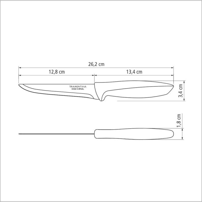 Cuchillo para deshuesar 5" plenus negro tramontina 3