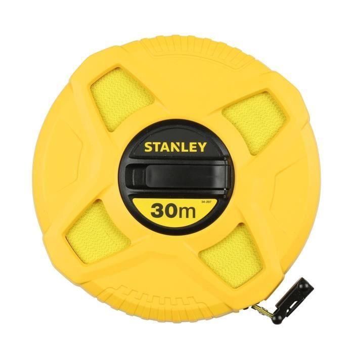 Stanley 0-34-297 Flexómetro Cinta Métrica Fibra de Vidrio 30 Metros x 12,5 mm de Ancho Precisión Clase II Amarillo 0 Stanley 0-34-297 Flexómetro Cinta Métrica Fibra de Vidrio 30 Metros x 12,5 mm de Ancho Precisión Clase II Amarillo 0