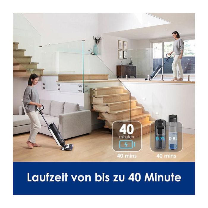Tineco Floor One S7 Flashdry Pet Aspiradora Vertical Húmeda y Seca con Depósitos de 0,85 L y 0,72 L 230W Negro 5