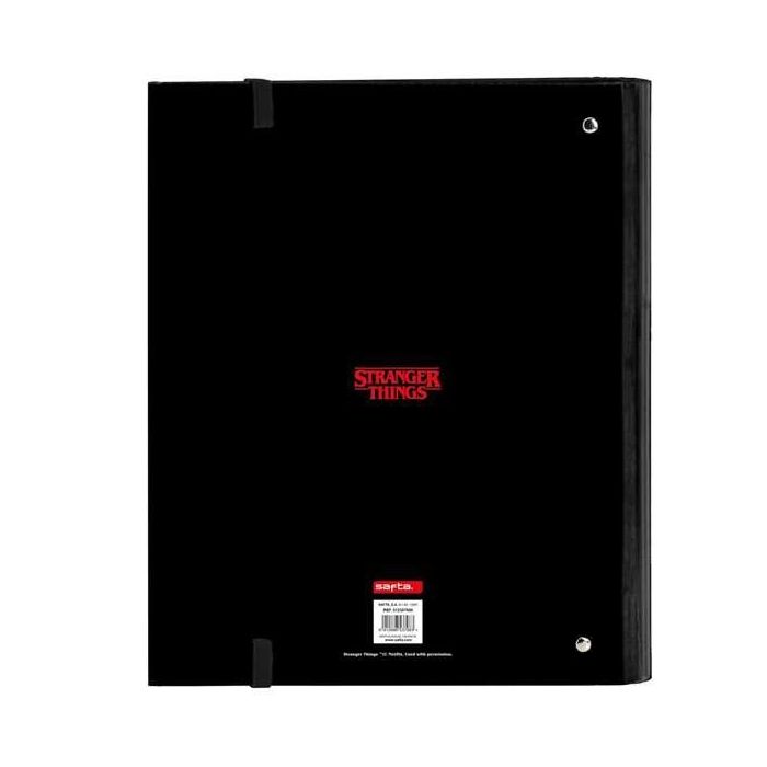 Carpeta de anillas Stranger Things Negro 27 x 32 x 3.5 cm 2