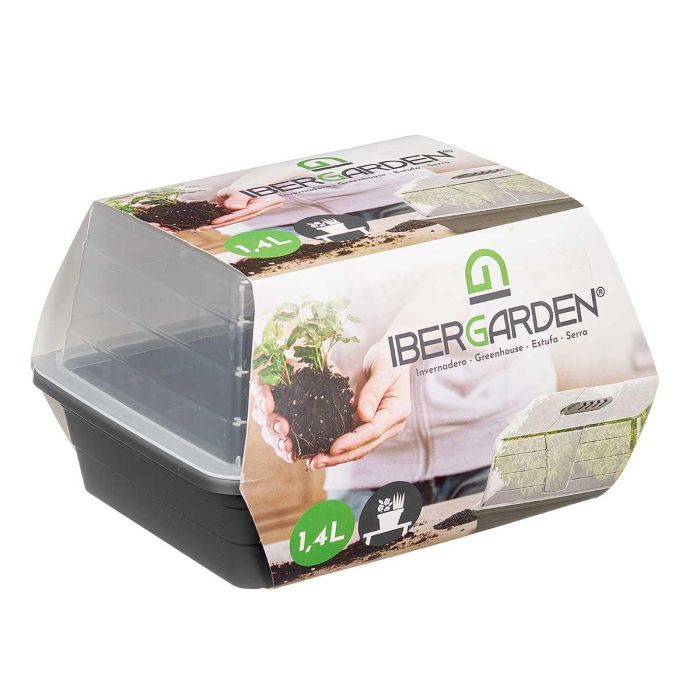 Invernadero Plastico 1,4 L Con Respiradero Ibergarden 21X12CM (16 Unidades) 2 Invernadero Plastico 1,4 L Con Respiradero Ibergarden 21X12CM (16 Unidades) 2