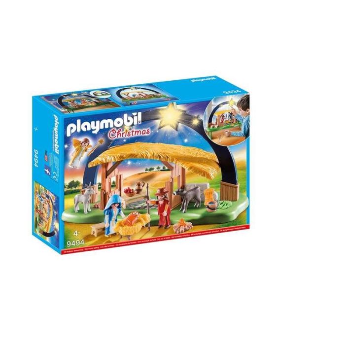 Playmobil 9494 Belén con Luz, Set Navideño Arco de Vela con Pesebre Grabable, 37x17x23 cm, Juguete Infantil +4 años 1