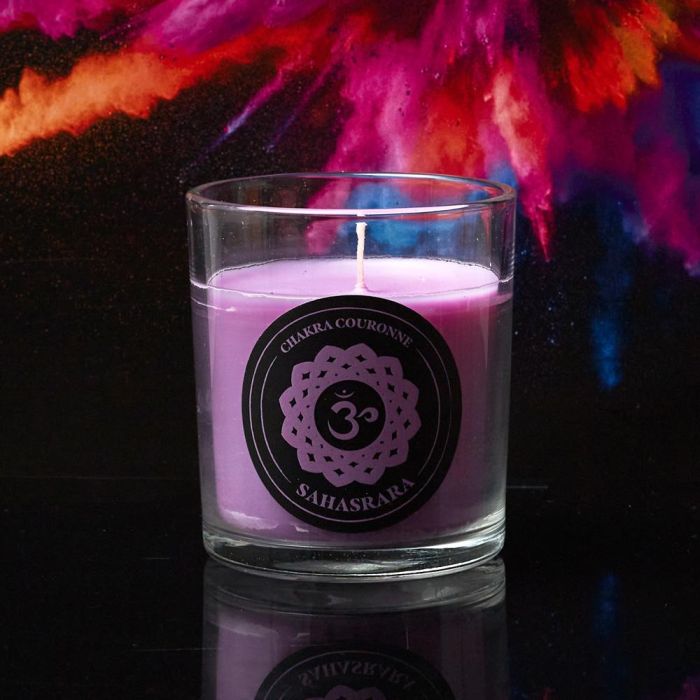 Home Deco Factory Vela Perfumada en Vidrio para Chakra - Varios Aromas y Colores 3