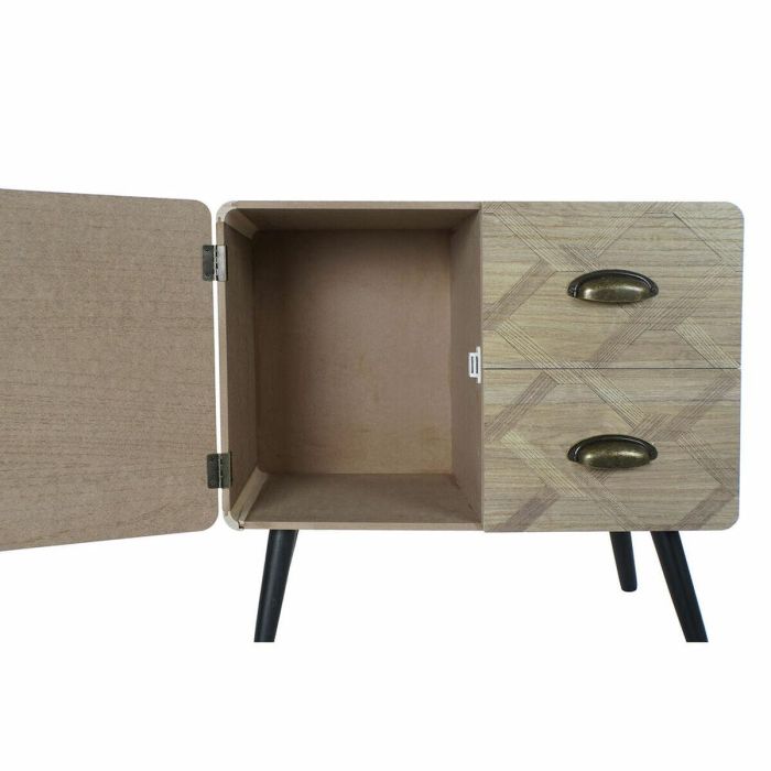 Cajonera Boho DKD Home Decor Natural Negro 31 x 56 x 60 cm 3 Cajonera Boho DKD Home Decor Natural Negro 31 x 56 x 60 cm 3