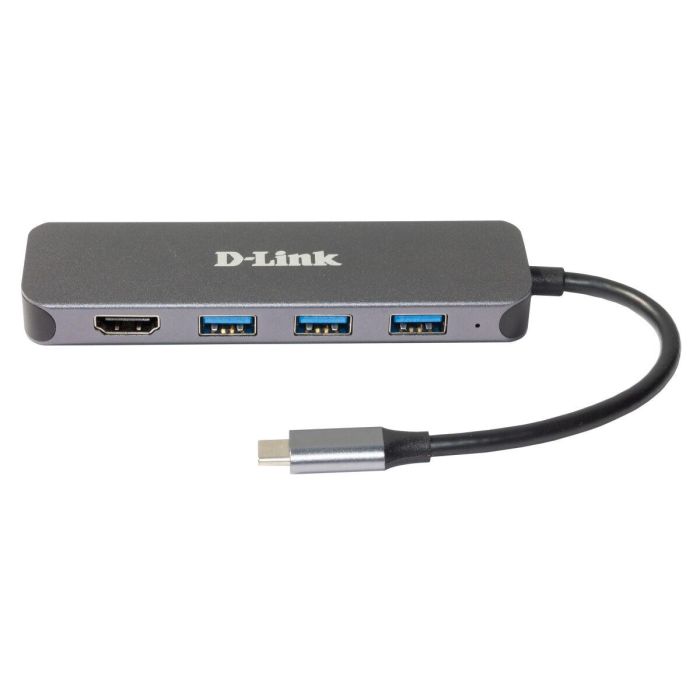 Hub USB D-Link DUB-2333 Gris 60 W 1